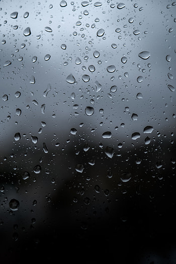 Drops, Macro, Wet, Surface, Grey, Glass HD phone wallpaper