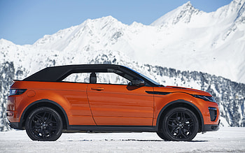 Range Rover Convertible In Snow Mountains, land-rover, cars, offroading, range-rover, convertible-cars HD wallpaper