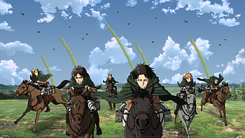 Attack On Titan, Levi Ackerman, Anime, Eren Yeager, Gunther Schultz, Mike Zacharias, Oluo Bozado, Petra Ral HD wallpaper