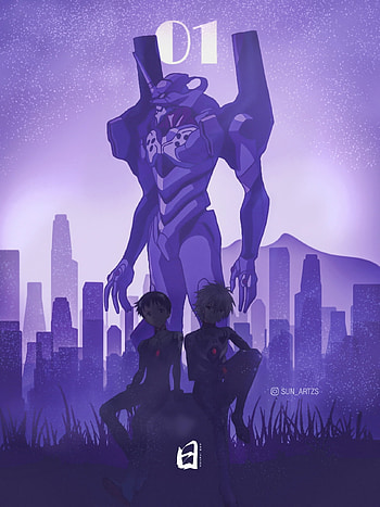 Evangelion Unit-01, art, world HD phone wallpaper