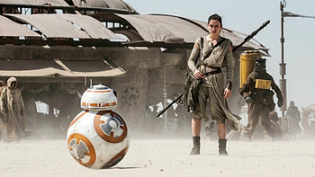 BB-8 and Rey - Star Wars 7: The Force Awakens HD wallpaper