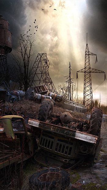 Breathtaking artwork, Post-apocalypse, Landscape, Fantasy HD phone wallpaper
