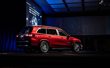2022, Mercedes-Maybach GLS, rear view, exterior, new red GLS, luxury cars, Mercedes-Maybach HD wallpaper