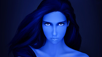 Artistic Blue Girl, artist, blue, girls HD wallpaper
