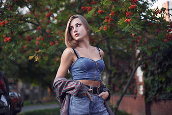 Woman model, outdoor shoot, beautiful HD wallpaper