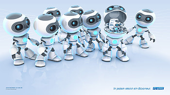 Robots, buronauten, abstract, pc-ware HD wallpaper