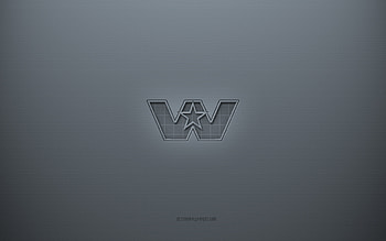 Western Star logo, gray creative background, Western Star emblem, gray paper texture, Western Star, gray background, Western Star 3d logo HD wallpaper