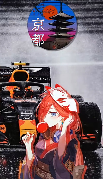 Redbull x Miku nakano, red, anime HD phone wallpaper