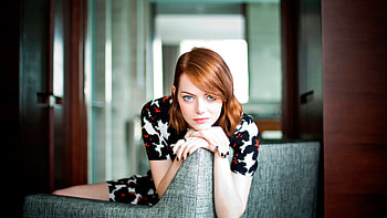 Emma Stone, , cat HD wallpaper