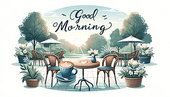 Good Morning Coffee and Nature Illustration, good morning, cafe, morning, coffee HD wallpaper