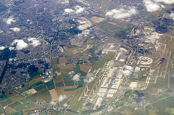 Aerial view, Paris-Charles de Gaulle Airport HD wallpaper