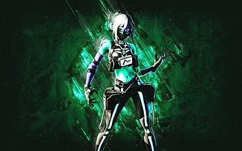 Fortnite Haunted Hush Skin, Fortnite, main characters, зеленый stone background, Haunted Hush, Fortnite skins, Haunted Hush Skin, Haunted Hush Fortnite, Fortnite characters HD wallpaper