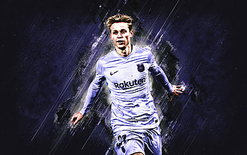 Frenkie de Jong, FC Barcelona, purple stone background, de Jong Barcelona, Dutch footballer, portrait, La Liga, Spain, football HD wallpaper