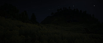 Field at Night, Minecraft, Shaders, field, grass, night HD wallpaper
