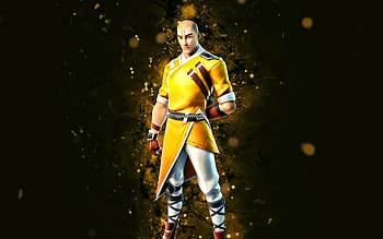 Yellow Gan, , yellow neon lights, Fortnite Battle Royale, Fortnite characters, Yellow Gan Skin, Fortnite, Yellow Gan Fortnite HD wallpaper