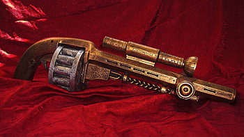 Holy Equaliser, artwork, sights, revolver, weapon, gun HD wallpaper