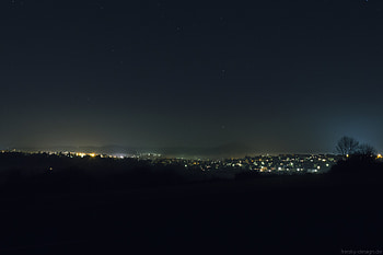 Cities, Night, View From Above, Starry Sky, Night City HD wallpaper