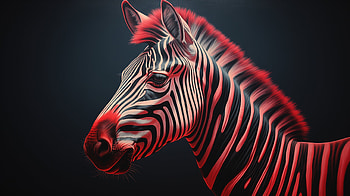 AI Art, Animal, zebra HD wallpaper