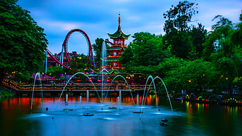 Tivoli Gardens, Copenhagen , Shared by Sarah Tremblay HD wallpaper