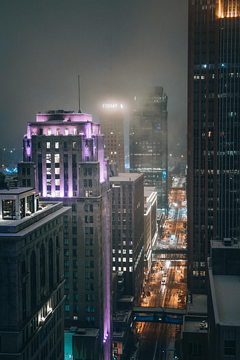 Cities, Architecture, City, Building, Lights, Road HD phone wallpaper