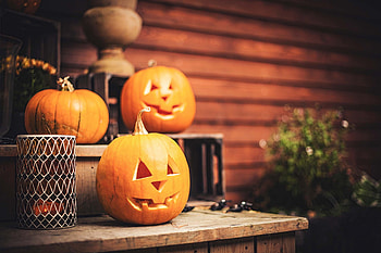 Happy Halloween!, pumpkin, deco, halloween, orange HD wallpaper
