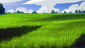 House, Grass, Art, Field, Meadow HD wallpaper