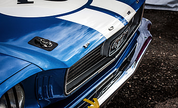 Bonnet, Ford mustang, muscle car HD wallpaper