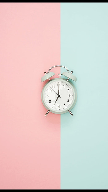 Simple, Alarm Clock, pink, blue HD phone wallpaper