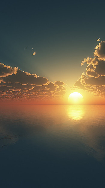 Mesmerizing sunrise, Expansive horizons, Majestic clouds, Vibrant sky HD phone wallpaper
