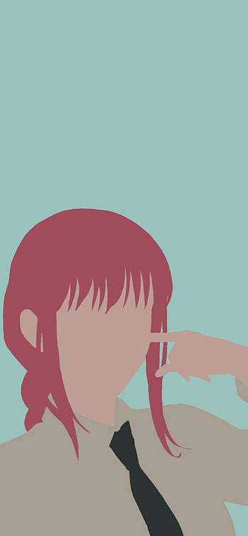 Minimalist Makima from Chainsaw Man, Makima (Chainsaw Man), minimalist, Anime, Chainsaw Man, minimalist anime HD phone wallpaper