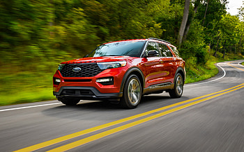 Ford Explorer ST-Line, highway, 2022 cars, SUVs, R, 2022 Ford Explorer, american cars, Ford HD wallpaper