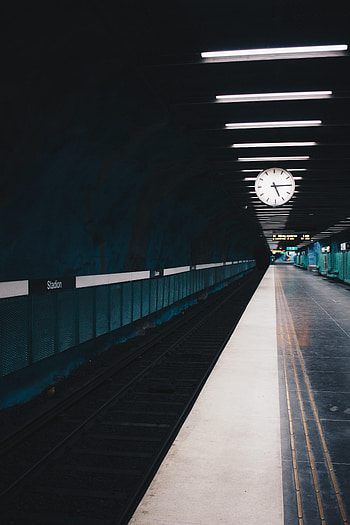 Clock, Miscellanea, Miscellaneous, Railway, Station, Underground HD phone wallpaper