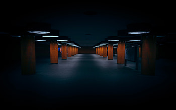 Architecture, Building, Dark, Corridor, Parking HD wallpaper