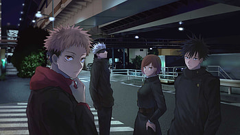 Megumi Fushiguro Nobara Kugisaki Satoru Gojo Yuji Itadori Jujutsu Kaisen HD wallpaper
