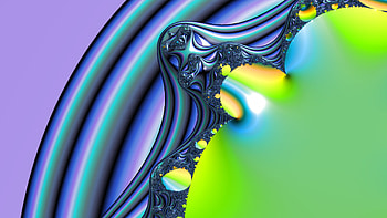 Fractal Art for your - 1440p, colorful, psychedelic, trippy, blue, green, Abstract, fractal, abstract blue, abstract green HD wallpaper