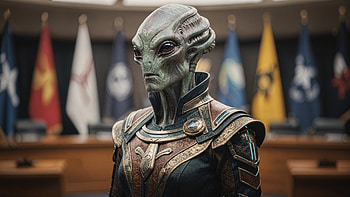 Interstellar Diplomat —, Alien Diplomat, Extraterrestrial, Sci Fi, Humanoid HD wallpaper