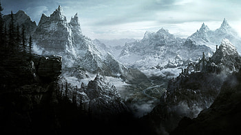 skyrim background A4. Â«Â« HD wallpaper