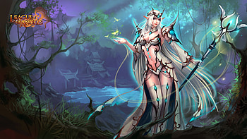 Lunar Priestess, League of Angels HD wallpaper