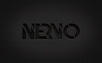 Nervo carbon logo, , Olivia Nervo, Miriam Nervo, grunge art, carbon background, creative, Nervo black logo, Australian DJs, Nervo logo, Nervo HD wallpaper