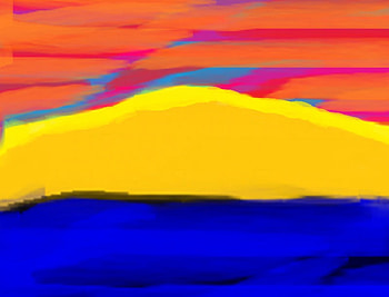 Sunset Over the Ocean's Horizon, horizon, ocean, sunset, beach HD wallpaper