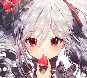 Strawberry Girl, strawberries, cute, ribbons, long hair, beauty, lady, twintails, fruit, female, art, girl, beautiful, woman, anime girl, anime, pretty, white hair, red, lovely HD wallpaper