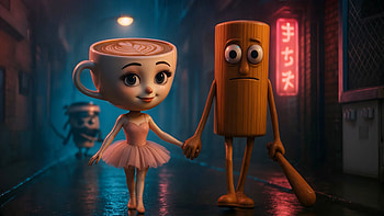 Italian Brainrot — Ballerina Cappucina & Cappuccino Assassino (Tung Tung Tung Sahur, ), Meme HD wallpaper