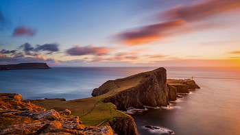 Neist Point, Skye sunset, Scotland, Windows spotlight HD wallpaper