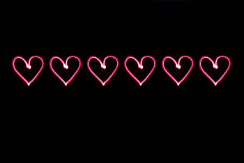 Hearts, Love, Neon, Heart HD wallpaper