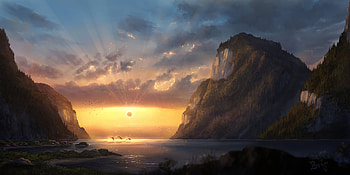Morning Eclipse , artist, artwork, digital-art, deviantart HD wallpaper