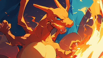 Charizard Pokémon | Flaming Fury Background, Charizard (Pokémon), Pokemon, fire, dragon, illustration, Fire Dragon HD wallpaper