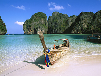 BEACH, boat, nature, water HD wallpaper