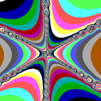 Spreading out, curvy, color, abstract, fractals, pretty HD wallpaper