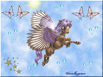 Little Flutter, butterflies, wings, horse, winged, pegasus, sun HD wallpaper