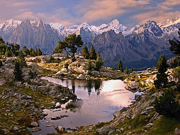 Mountains Lake, nature, mountains, lake HD wallpaper